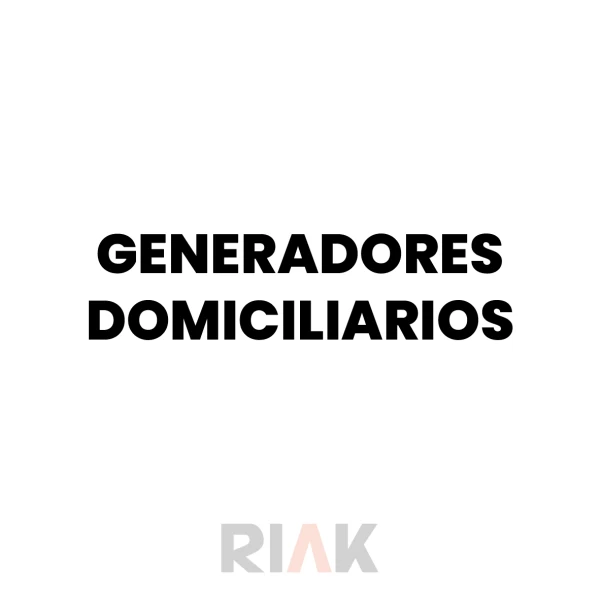 Generadores domiciliarios