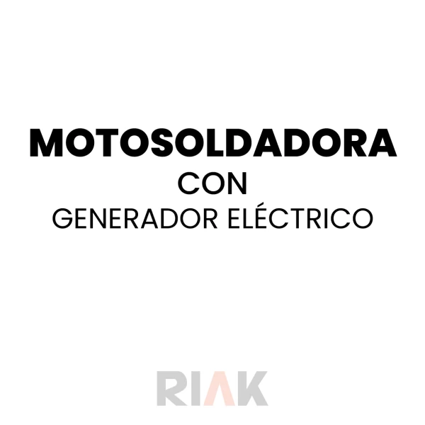 Motosoldadora con generador eléctrico