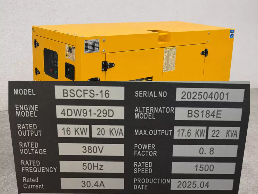 Generador 20 kvA uso continuo enfriado por agua entrega inmediata — 20 kVA